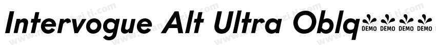 Intervogue Alt Ultra Oblq字体转换